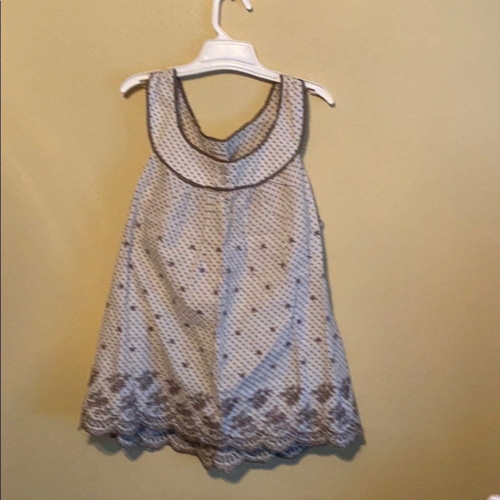 Forever 21 armless polka dot floral blouse large